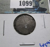 English Silver Hammered Penny Minted During The Middle Ages