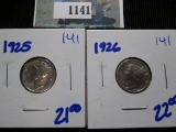 1925 & 1926 Mercury Dimes