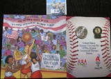 Olympic Basketball & Olympic Baseball Commemorative Half Dollar & Info Sets