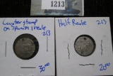 Mexican Half Reale, Holed & A Spanish One Reale With A Counter Stamp