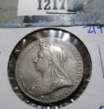 Silver Medal With A Young Queen Victoria On One Side & An Older Queen Victoria On The Other Side