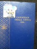 Canadian Small Cent Album With Coins From 1922-1961