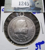 1892 Columbian Expo Commemorative Half Dollar Made Into A Pendant