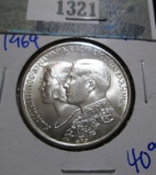1964 Silver 30 Drachma Coin Celebrating The Royal Wedding