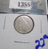 1875 Seated Libeerty Dime
