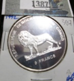 Proof 5- Francs From The Republique Democartique Du Congo Dated 1992