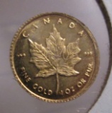 Mini 14 K Gold Maple Leaf