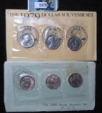 1979 & 1980 3 Piece Susan B Anthony Dollars Sets