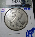 1917-S Obverse Mint Mark Walking Liberty Half Dollar