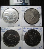 4- Crown Sized Coins From The British Virgin Isl& s, The Isle Of Man, Guernsey, & Cyprus