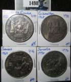 One Crown Coin From Tristan De Cunha, One Dollar Coin From Samoa, One Crown Coin From Gibraltar, & A
