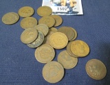(20) Old Indian Head Cents dating back into the 1880s.