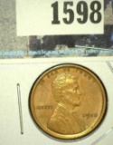 1918 P Lincoln Cent, Mostly Red AU-Unc.