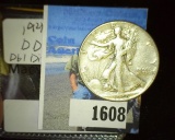 1946 P Walking Liberty Half Dollar with some possible hub doubling.