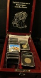 Complete Collection by Year of slabbed Walking Liberty Half Dollars in a Cherry Wood box dating from