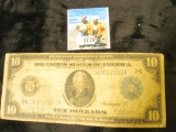 Series 1914 $10 Federal Reserve Note 7-G Chicago, Illinois signed by Houston and Burke. Horse Blanke