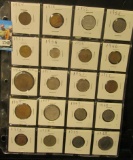 (20) Foreign Coins dating back to 1954 stored in a plastic page.
