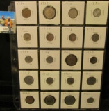 (20) Foreign Coins dating back to 1950 stored in a plastic page.