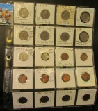 (20) Minor Mint error U.S. Coins including a 1975 S/D Lincoln Cent. All stored in a 20-pocket plasti