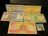 Five-piece Set of Iraq Banknotes including 250 Dinars, 1000 Dinars, 5000 Dinars, 10000 Dinars, & 250