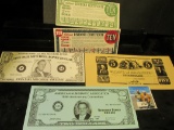 (2) different Kellog's Dividend Certificates; 1989 Paul Mitchell Salon Dollar; 1987 National Coin We