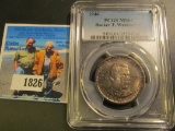 1946 Booker T. Washington Commemorative Silver Half Dollar, PCGS slabbed MS 64. Heavy, original toni