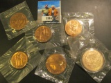 Group Bronze Medals sealed in Mint cellophane. (6 pcs.).