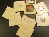 Error Coin Lot Includes Off Center Memorial Cent, Mexican Coin With 2 Rim Clips, And More