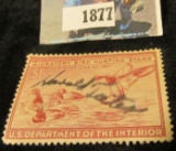 1946 Scott # RW13 $1 Federal Migratory Waterfowl Stamp, Signed.