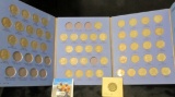 1938-60D Jefferson Nickel Set in a blue Whitman folder, includes the rare dates except all the WW II