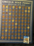 1909 P VDB-1940S Partial Set of Lincoln Cents stored in a 1938 Whitman Coin Board.