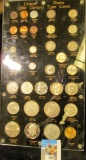 United States 20th Century Type Coins Set in a Capital holder.