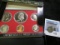 1944 Shell-case Copper Lincoln Cent holed so it can be worn on a necklace & 1973 S U.S. Proof Set, o