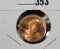 1999 P Lincoln Cent struck 20% off center at K12, BU.
