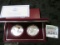 1999 Dolley Madison Commemorative Proof & Uncirculated Silver Dollars in case with C.O.A.