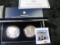 2001 American Buffalo Commemorative Proof and Uncirculated Silver Dollars in original box of issue w