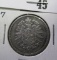 1875A German Empire One Mark, KM7, EF.