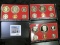 1975 S, 76 S, & 78 S U.S. Proof Sets, in original holders as issued.