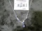 Sterling silver necklace with lab created sapphires, 6.4 grams, marked 925 AV, pretty, high quality