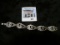 Sterling silver heavy link bracelet, new age wave design, 7 inches, heavy, 37.9 grams, marked STERLI
