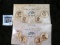 2 sets of First Spouse Bronze medals, 2007 & 2008 in original packaging