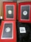 1971 S & (2) 1972 S U.S. Silver Proof Eisenhower Dollars in original boxes of issue. Some toning.