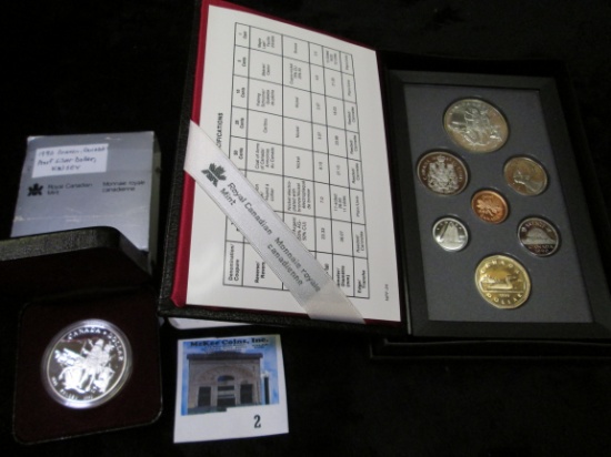 1990 Seven-piece Canada Proof Set in issued box and an extra 1990 Canada Commemorative Proof Silver