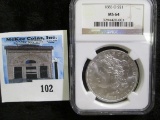 1883 O Morgan Silver Dollar NGC slabbed MS 64.