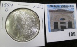 1884 O Morgan Silver Dollar, Brilliant Uncirculated.