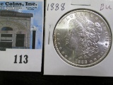 1888 P Morgan Silver Dollar, Gem BU.