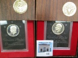 1973 S & 74 S Deep Cameo Proof Silver Dollars in original boxes of issue.