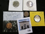1888 Indian Head Cent; 1924 P Buffalo Nickel; 2019W North Mariana Islands Quarter; 1974 S Proof Wash