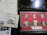 1865 U.S. Civil War Three Cent Nickel (holed); & 1980 S U.S. Proof Set with the Susan B. Anthony Dol