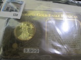 1933 American Mint Replica of a $20 St. Gaudens gold piece. Limited edition to 9,999. CU, layered in